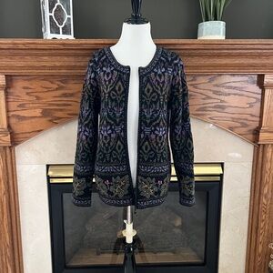 NorthStyle Women's Wool Blend Full Zip Nordic Cardigan Sweater Size Small‎